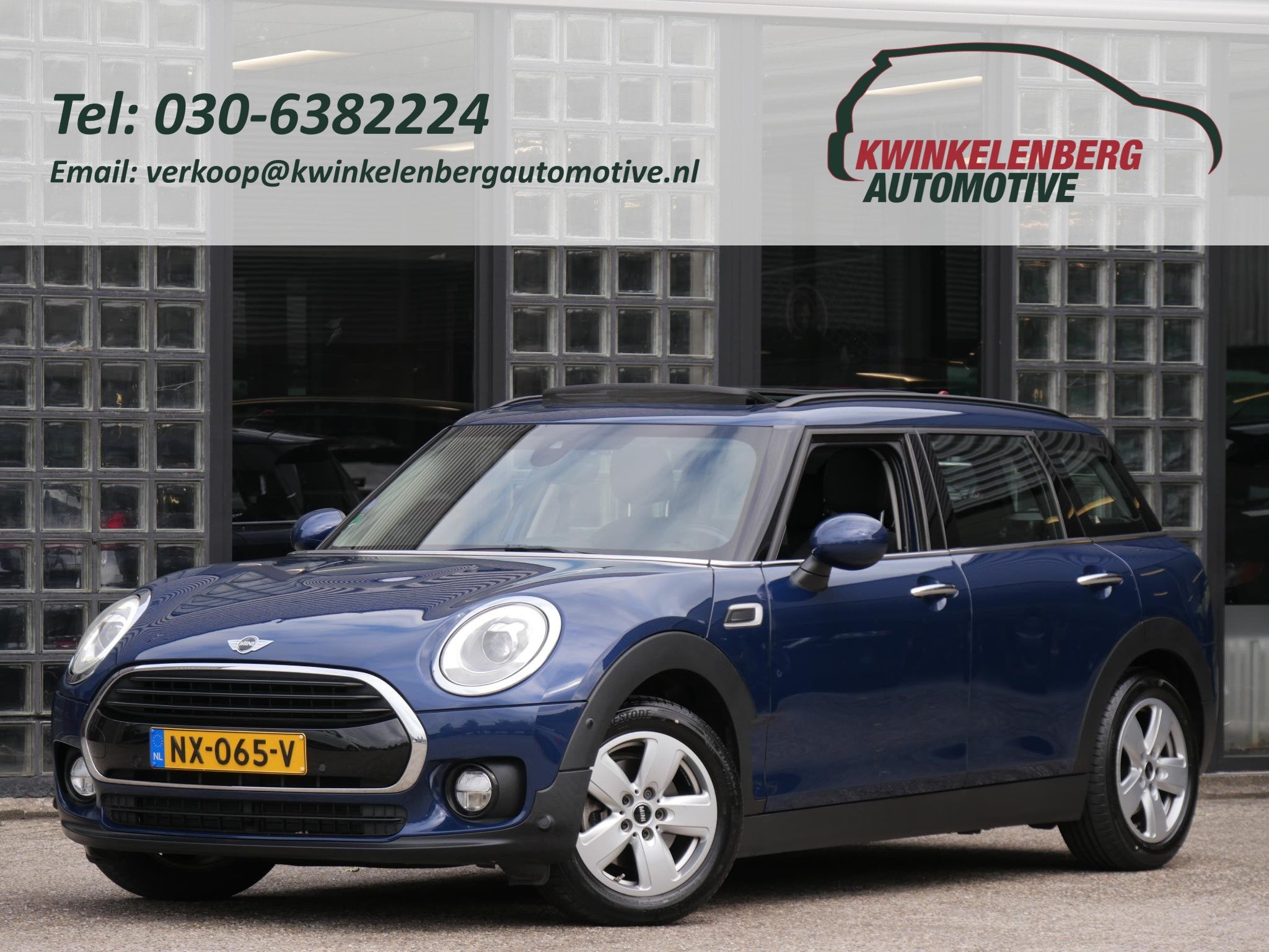 MINI Clubman 1.5 COOPER/ PANORAMADAK/ PDC V+A/ AFN. TREKHAAK, Voorwielaandrijving, Gebruikt, Blauw, Parkeersensor