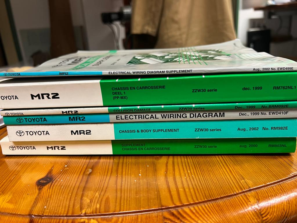 Werkplaatshandboeken Toyota MR2 (ZZW30) - Complete Set, Auto diversen, Ophalen of Verzenden