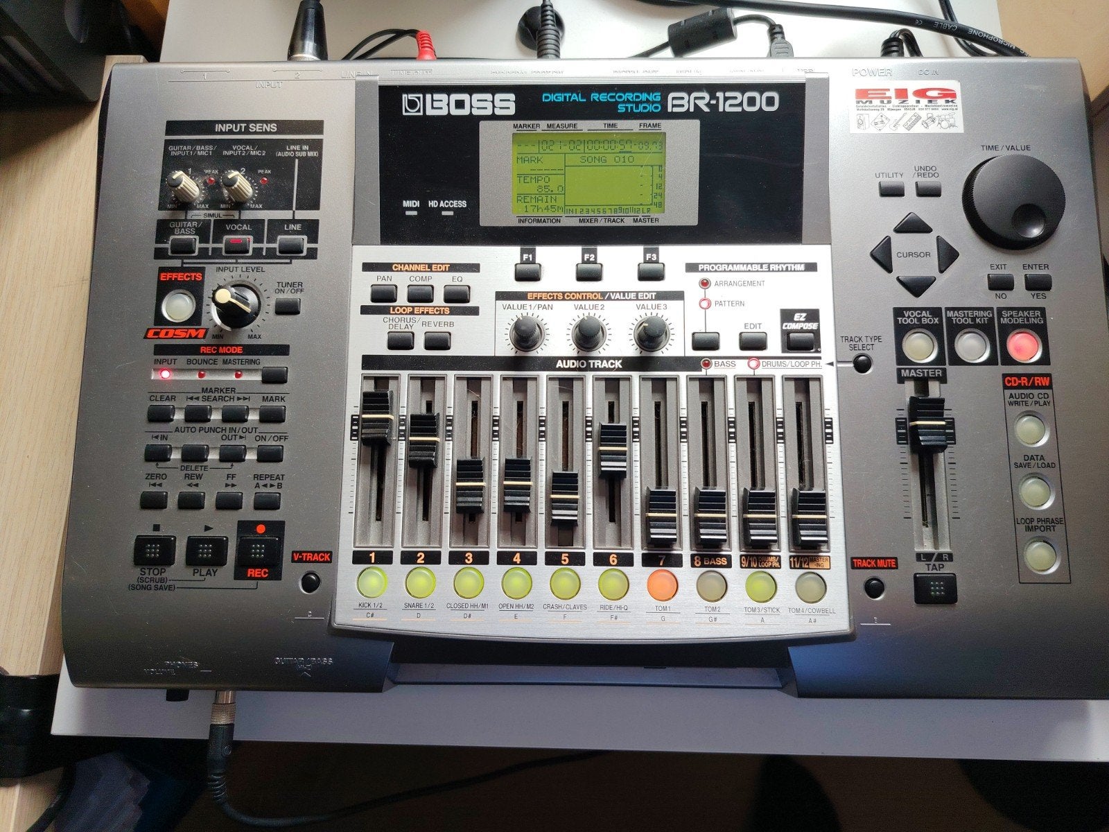 BOSS BR-1200 Digitale Opnamestudio, Muziek en Instrumenten, Mengpanelen, Ophalen, Gebruikt, 10 tot 20 kanalen, Microfooningang