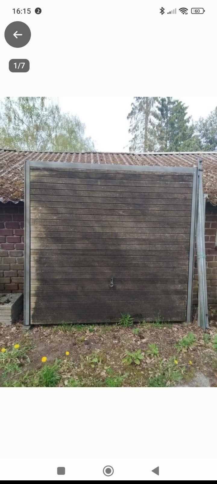 Gratis Garagedeur 2.30 bij 2.50, Ophalen, Hout