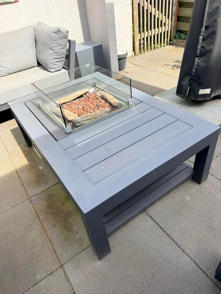 Life Libre Vuurtafel - 140x90cm met gasflesopslag, Ophalen, Zo goed als nieuw, Vuurkorf