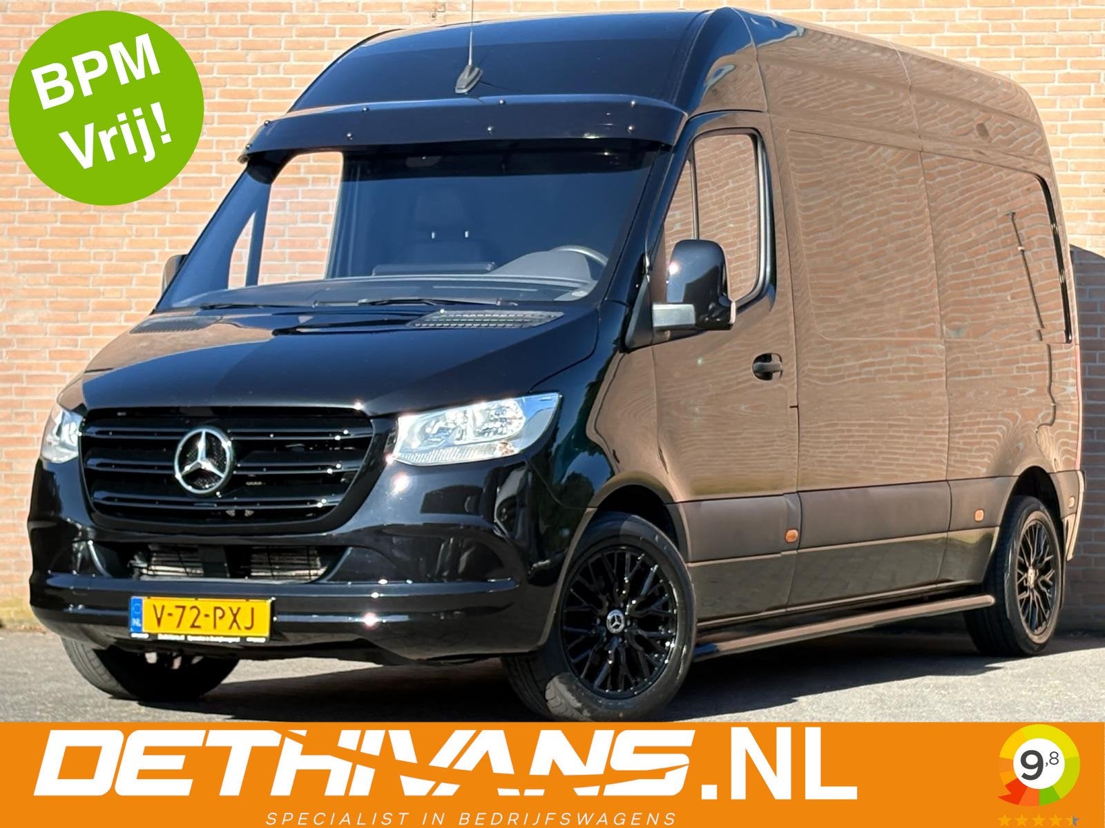 Mercedes-Benz Sprinter 214CDI 143PK L2H2 / Cruisecontrol / M, Gebruikt, Zwart, Bedrijf, Onderhoudsboekje