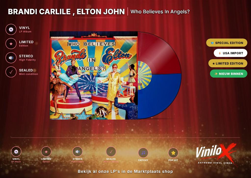 Brandi Carlile , Elton John – Who Believes In Angels? | LP, 2020 tot heden, Ophalen of Verzenden, 12 inch, Nieuw in verpakking