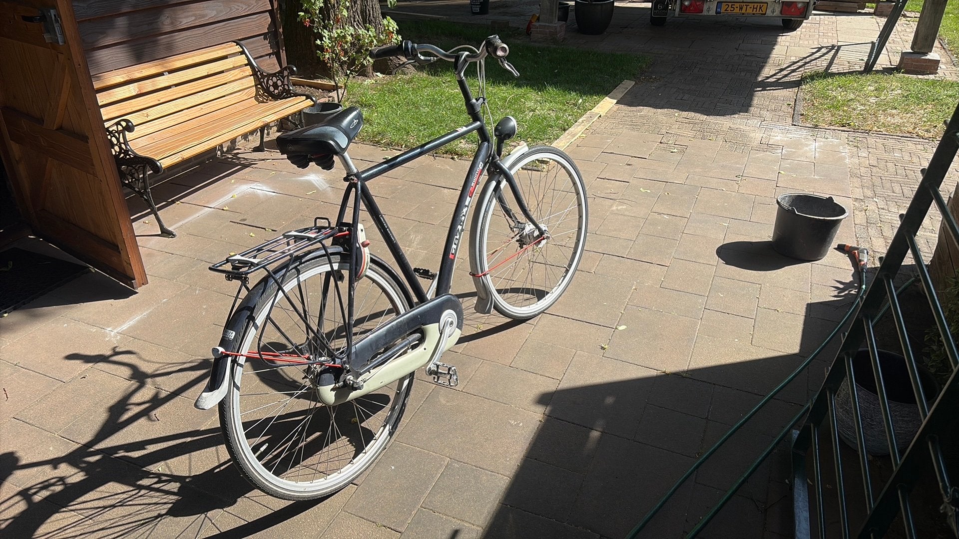 Herenfiets. Stadsfiets. Framemaat 61, Fietsen en Brommers, Fietsen | Bakfietsen, Ophalen, Gebruikt, Goederen, Schijfrem