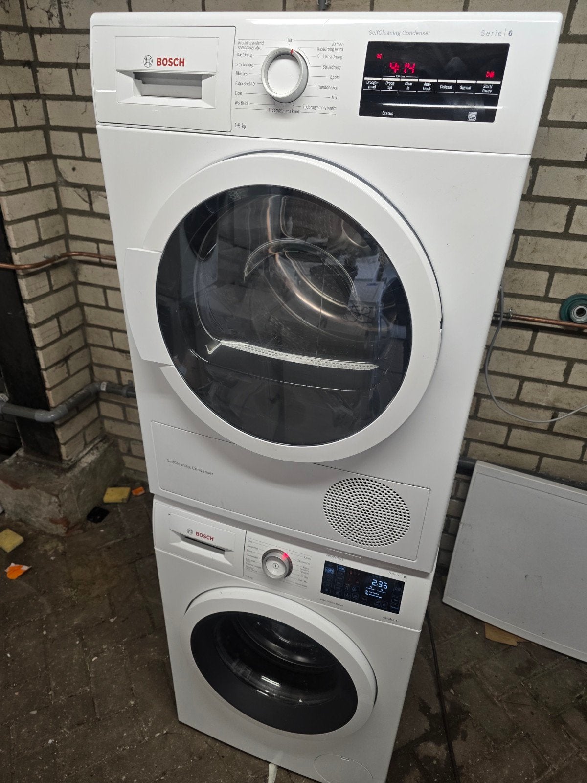 bosch wasmachine en droger 6 serie, Bosch, 1200 tot 1600 toeren, 8 tot 10 kg, Refurbished