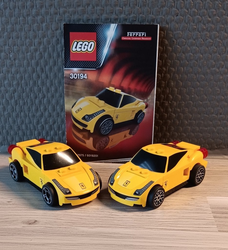 lego ferrari geel 2x 30194, Lego, Ophalen of Verzenden, Zo goed als nieuw, Racers