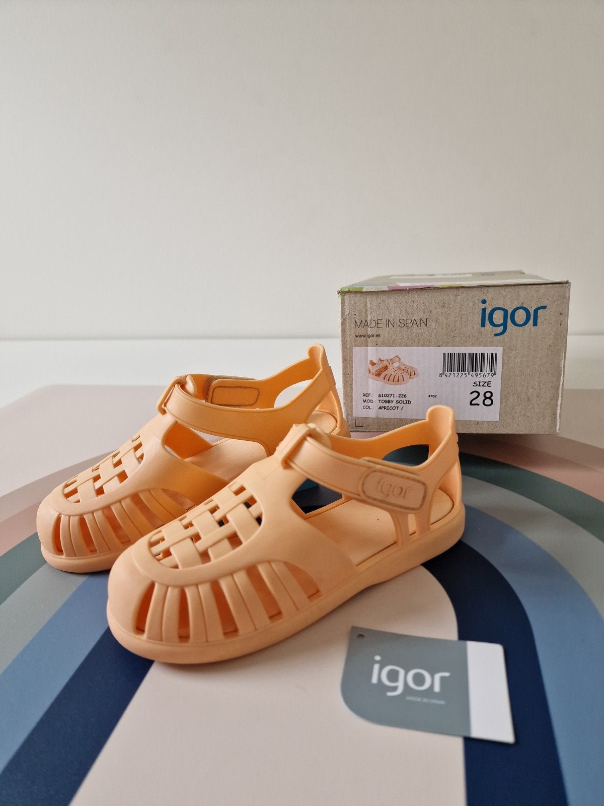 Igor waterschoenen Tobby Solid maat 28 zalm/abrikoos/oranje, Jongen of Meisje, Schoenen, Ophalen of Verzenden, Igor