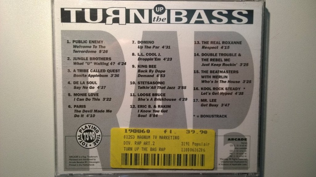 Turn Up The Bass Rap Volume 2, Cd's en Dvd's, Ophalen of Verzenden, Zo goed als nieuw, Hiphop en Rap, Album