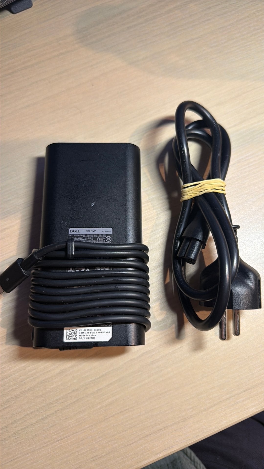 90w Dell USB-C laptop adapter, Computers en Software, Ophalen of Verzenden, Zo goed als nieuw, Dell