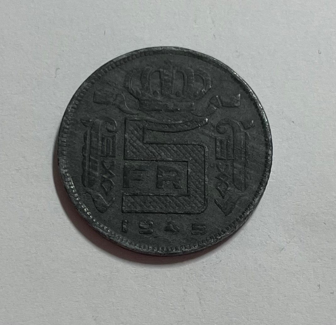 5 franc België 1945, Ophalen of Verzenden