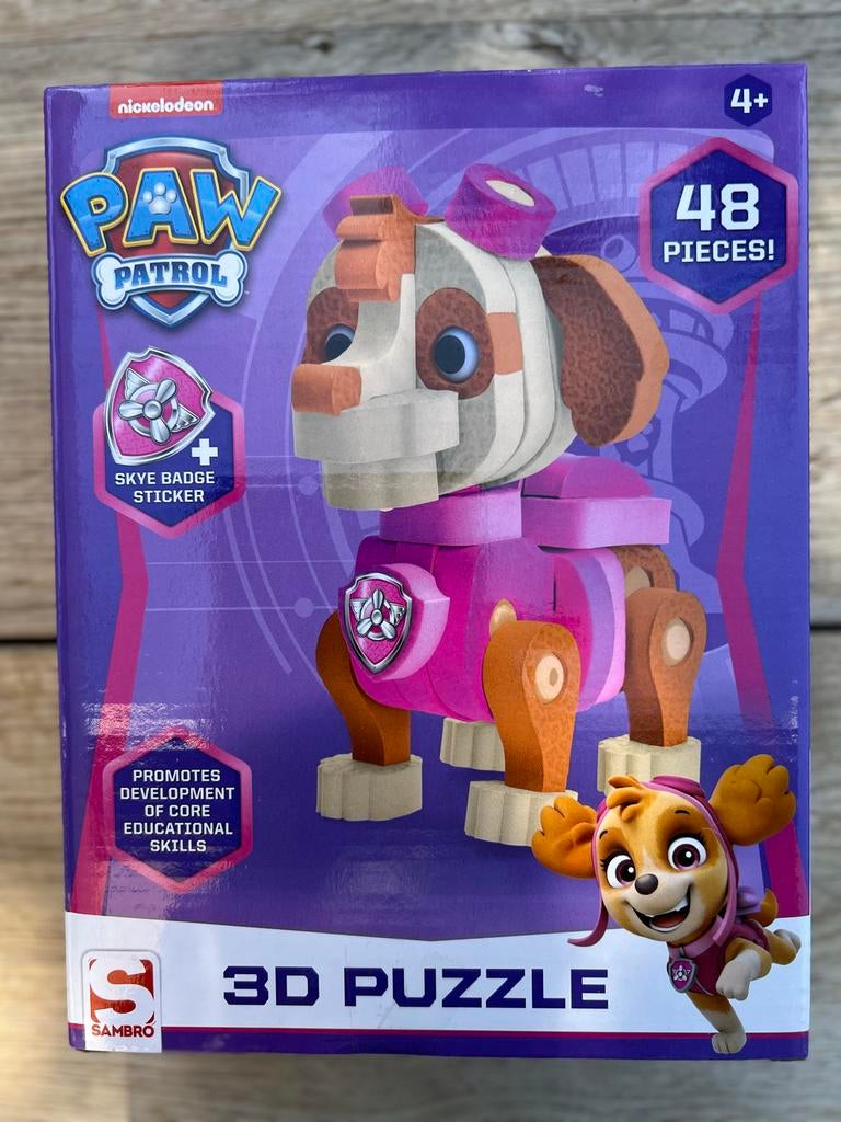Paw Patrol Skye 3D Puzzel - 48 Stukjes, Ophalen, Minder dan 500 stukjes, Zo goed als nieuw, Rubik's of 3D-puzzel