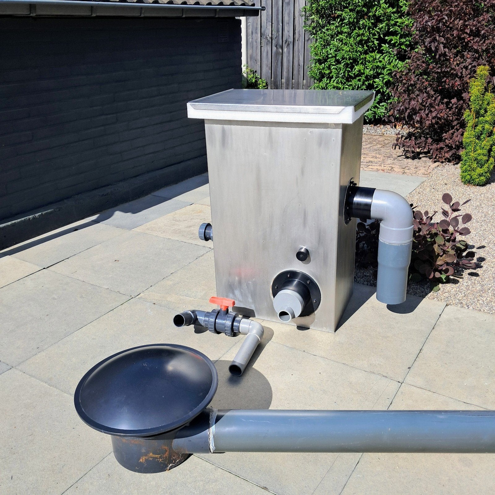 Rvs Estrad sieve zeeffilter + bodemdrain, buis en airlift, Tuin en Terras, Ophalen, Gebruikt, Vijverfilter