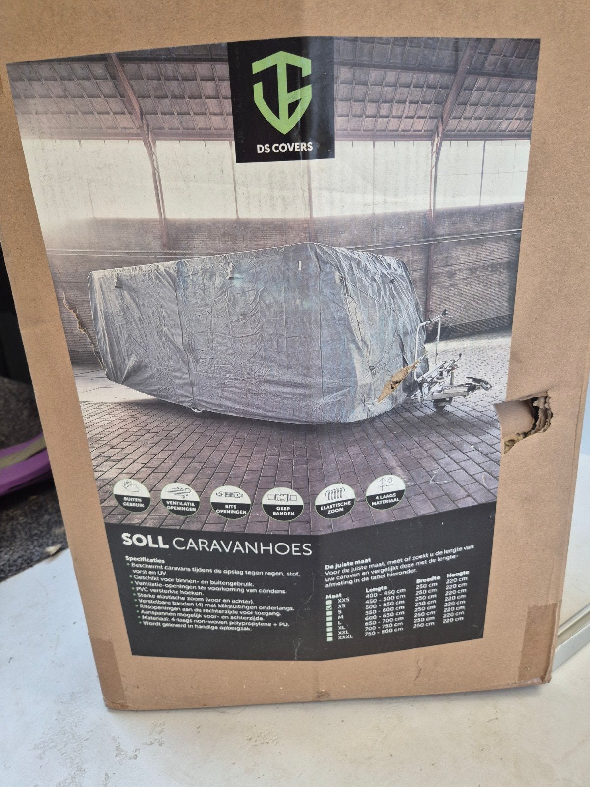 DS Covers Soll Caravanhoes - Maat xs (450-500 cm), Caravans en Kamperen, Ophalen of Verzenden, Nieuw