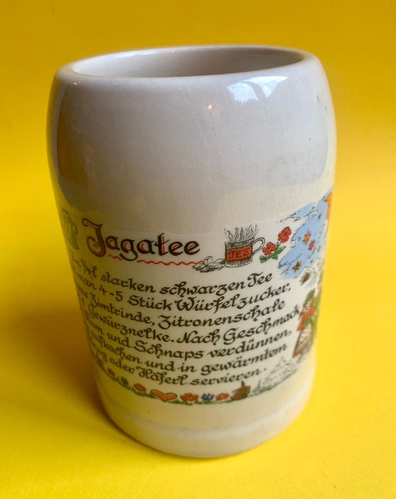 Vintage Jagatee Bierpul / Mok - 11,5 cm hoog, Ophalen of Verzenden