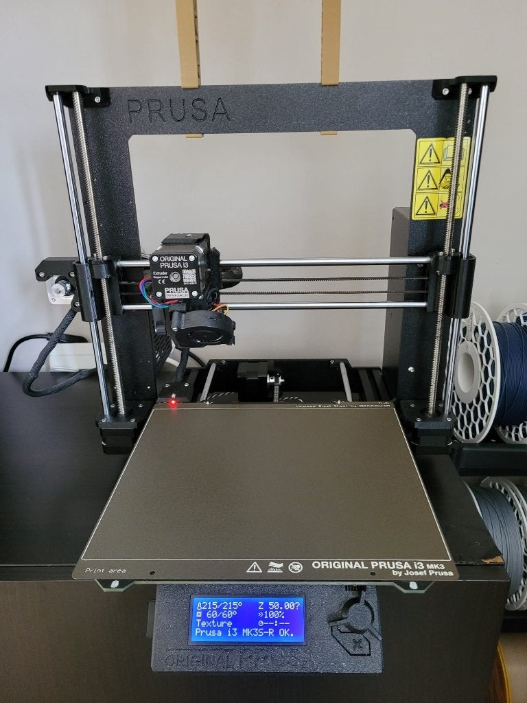 Prusa i3 MK3S+ met E3D Revo Hotend + Nozzles, Refurbished, Filament, Ophalen, Prusa