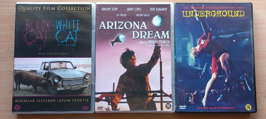 Arizona dream, Underground, Black cat white cat - Kusturica, Cd's en Dvd's, Vanaf 16 jaar, Verzenden, Zo goed als nieuw, Overige gebieden