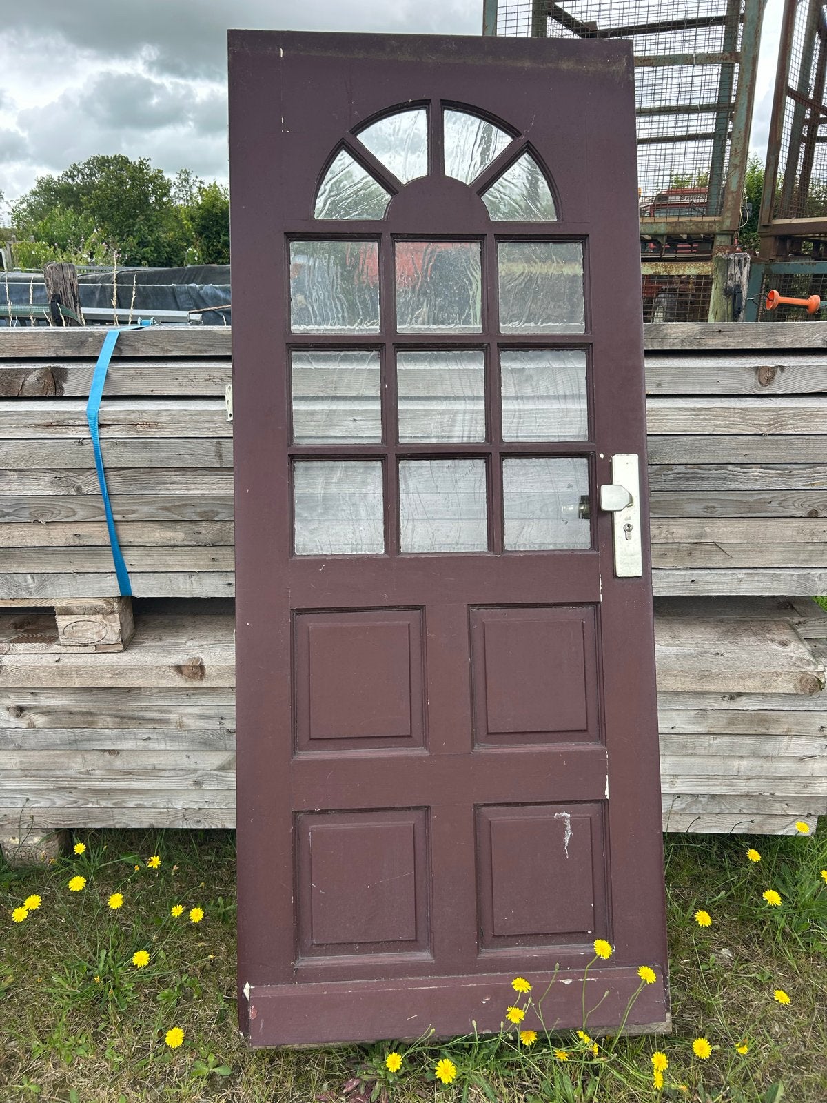 Hard houten buitendeur deur, Ophalen, Gebruikt, 80 tot 100 cm, Minder dan 200 cm