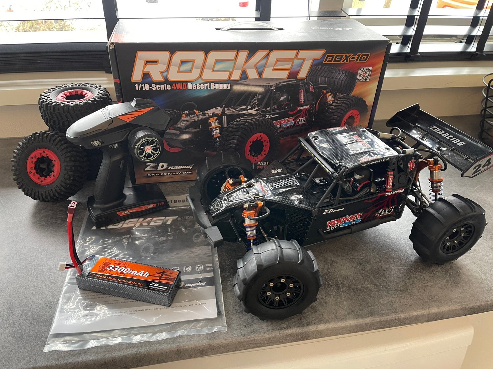 ZD Racing DBX10 Brushless RTR, Auto offroad, Nieuw, Schaal 1:10, RTR (Ready to Run)
