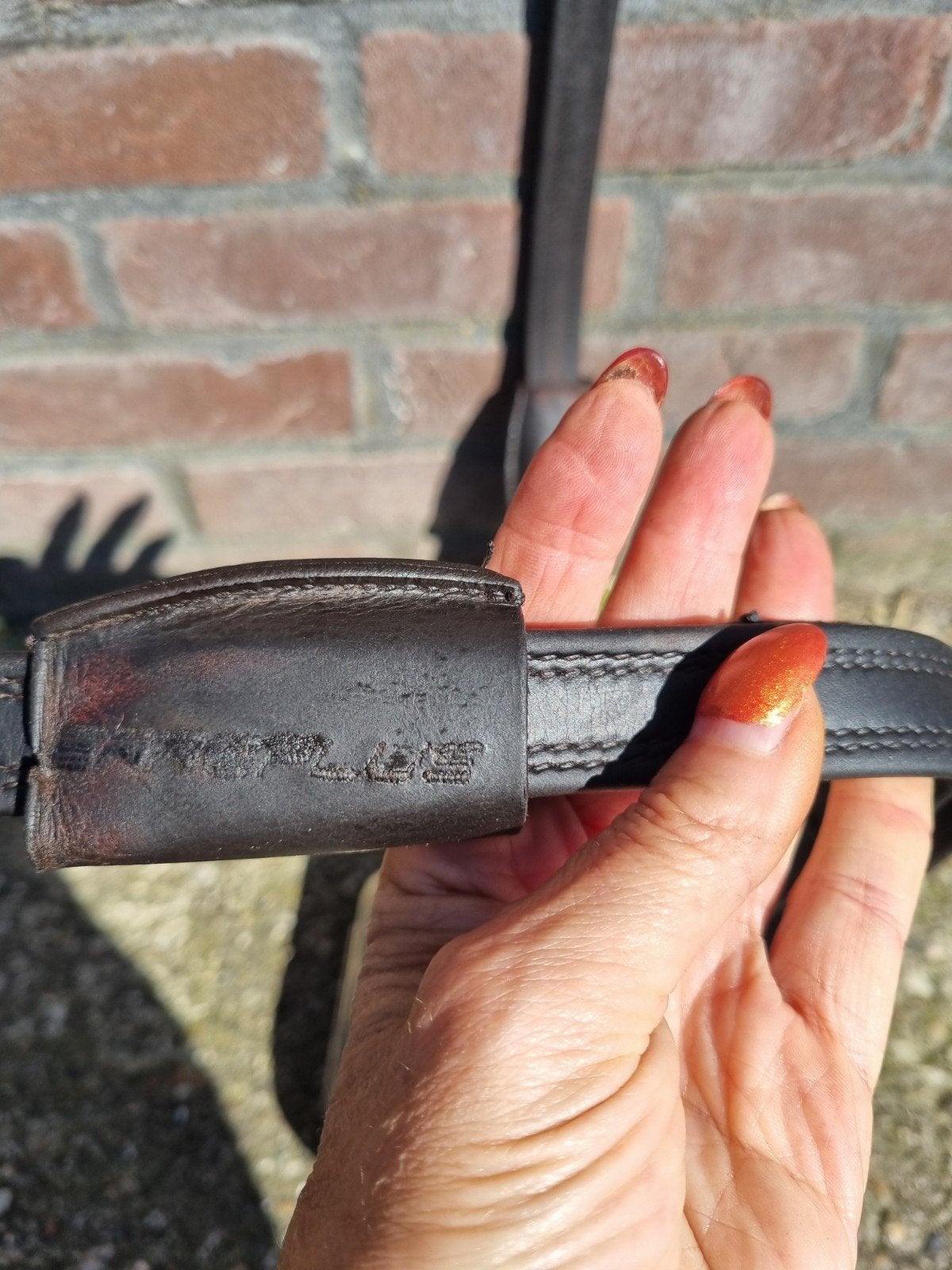 Erreplus dressuur mono beugelriemen, Dieren en Toebehoren, Ophalen of Verzenden, Gebruikt