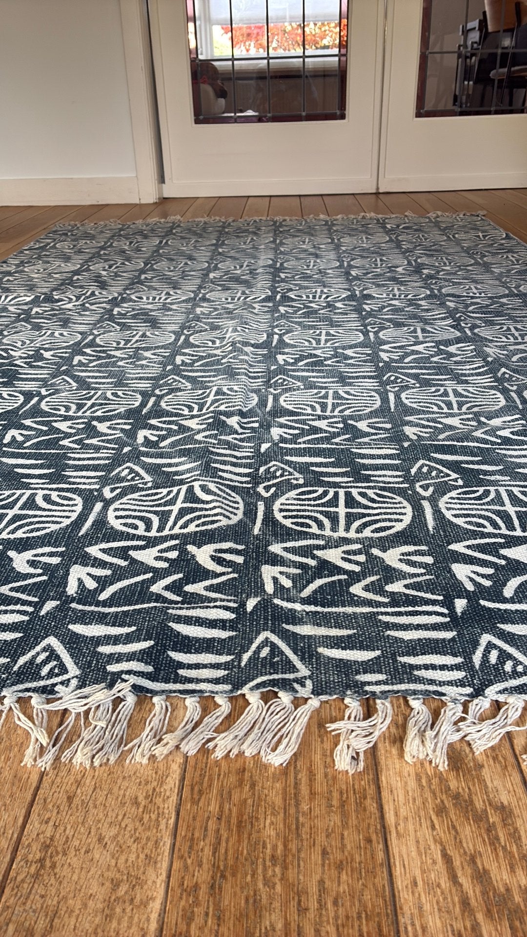 Vloerkleed (Loods 5), Ophalen, 100 tot 150 cm, Blauw, 200 cm of meer