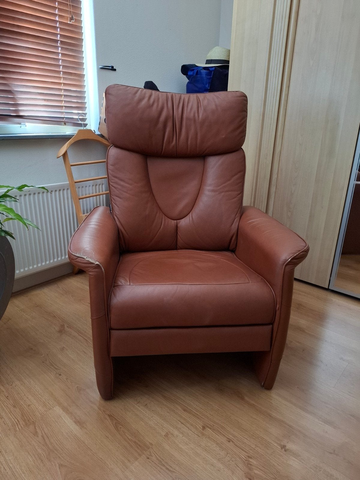 Leren Relaxfauteuil - Comfortabel en Stijlvol, Ophalen, Gebruikt, Modern comfort, 75 tot 100 cm