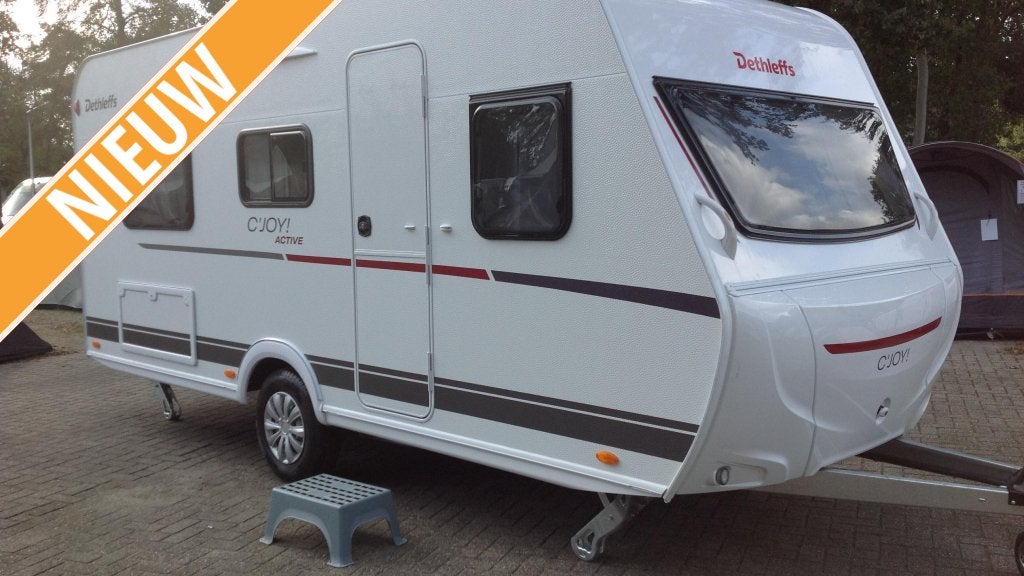 Dethleffs C'Joy 460 EL, Caravans en Kamperen, Schokbreker, Standaardzit, Tot en met 3, 2 aparte bedden