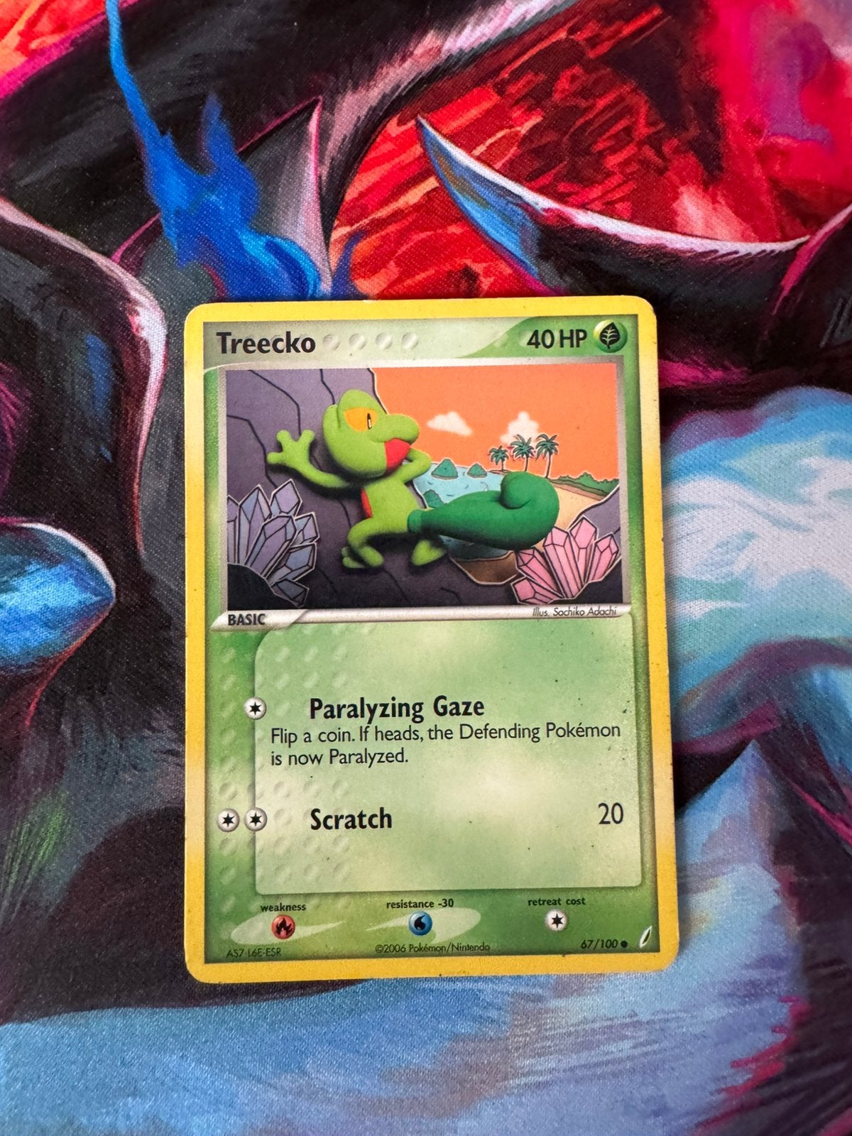 Pokémon kaarten Treecko #67, Ophalen of Verzenden, Zo goed als nieuw, Losse kaart