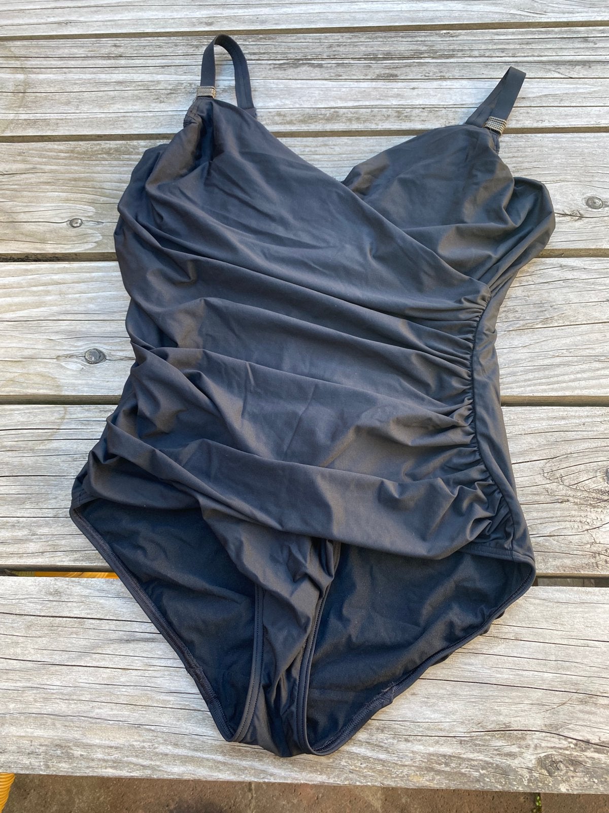 Zwempak met steun en bikini tops maat 44, Ophalen of Verzenden, Zo goed als nieuw, Zwart, Badpak