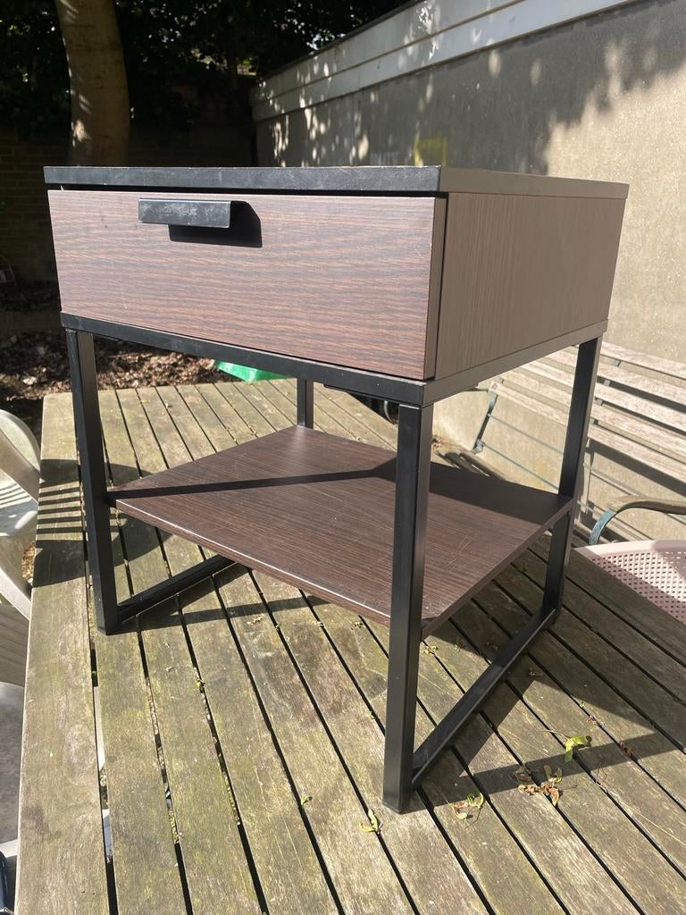 2x IKEA Trysil retro nachtkastje/ bijzettafel, Ophalen, Overige materialen, Minder dan 45 cm, Zo goed als nieuw
