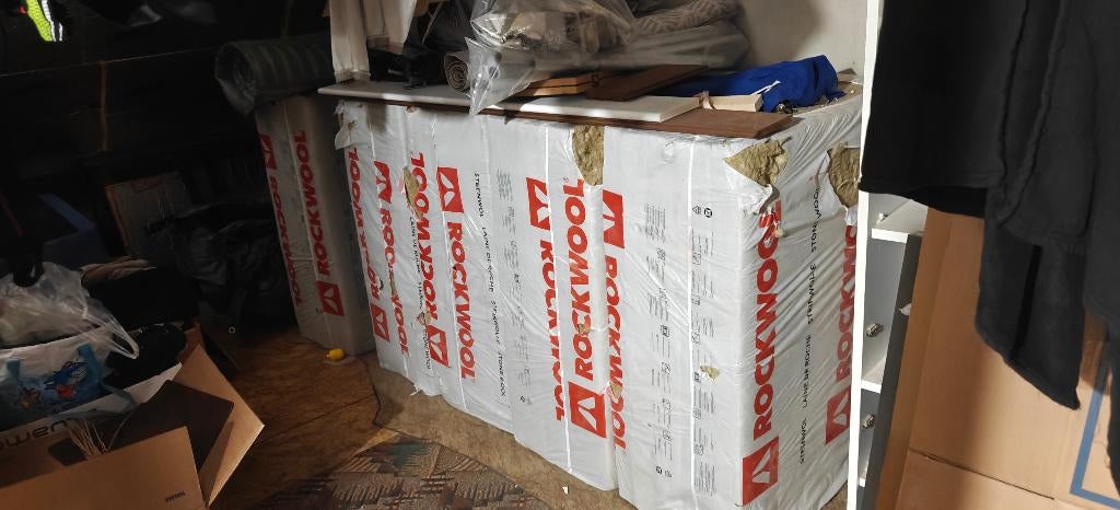 rockwool platen 1000x800x80 (5 pakken), Ophalen, Dakisolatie, Nieuw, Steenwol