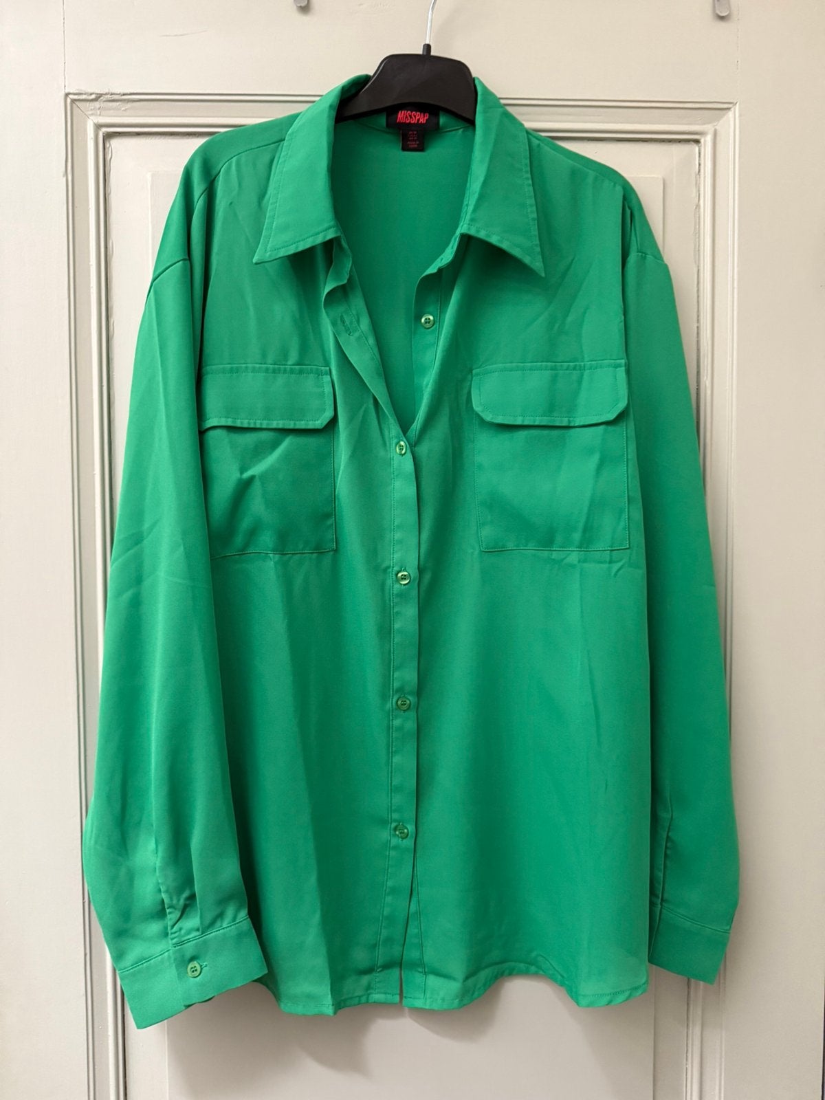 Mispap groene blouse maat 42 L bloesje zomers, Ophalen of Verzenden, Zo goed als nieuw, Maat 42/44 (L), Groen