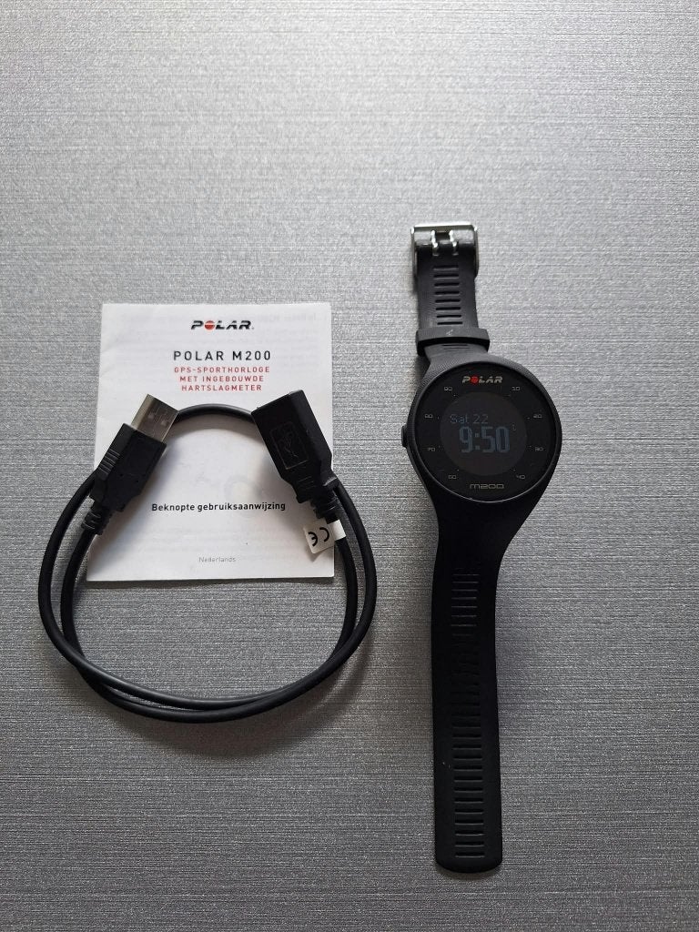 Polar M200 sporthorloge met GPS, Zwart, Zo goed als nieuw, Waterdicht, Stappen