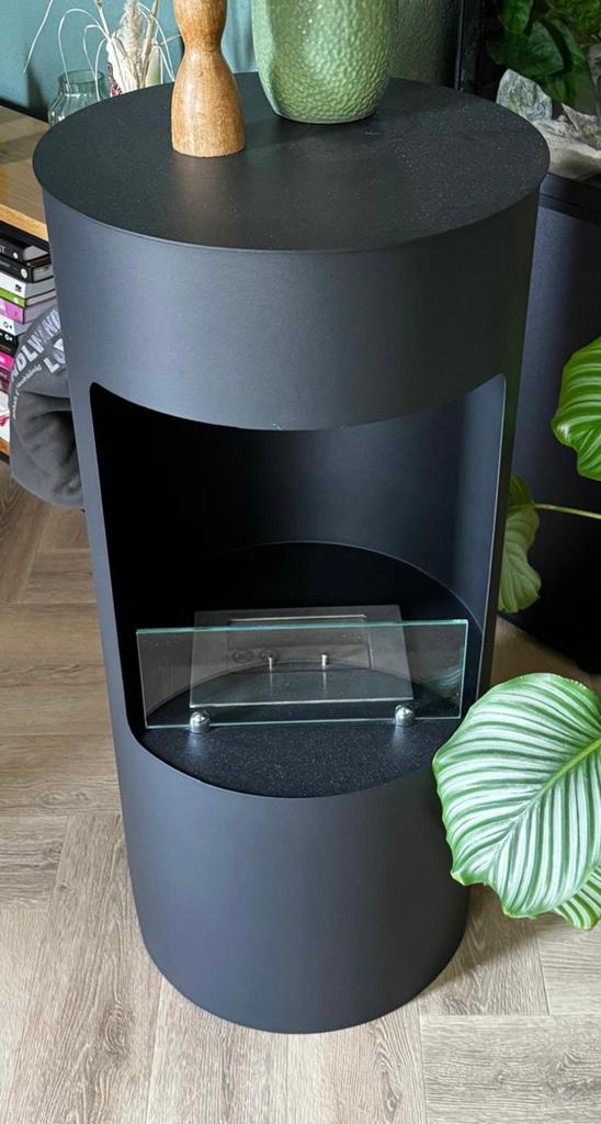 Bio-ethanol haard zwart, type montgomery, Huis en Inrichting, Haarden, Ophalen, Zo goed als nieuw, Vrijstaande haard, Overige soorten