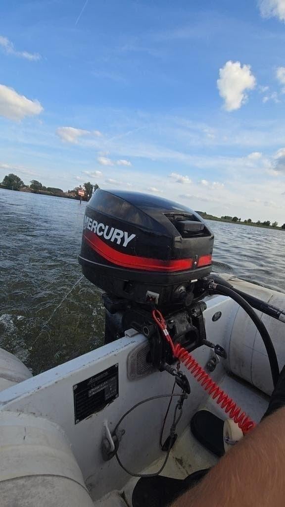 Mercury 15pk 2takt kortstaart, Watersport en Boten, Ophalen, 10 tot 30 pk, Gebruikt, Buitenboordmotor