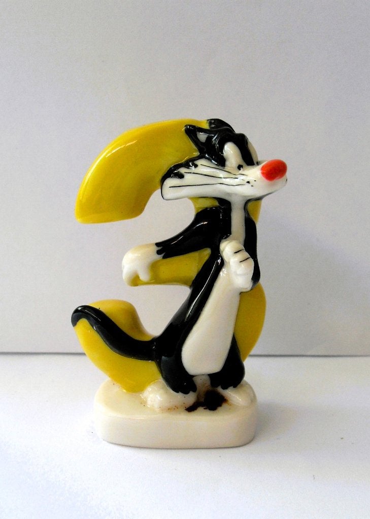 Looney Tunes Sylvestor Taartbeeldje, Ophalen of Verzenden, Looney Tunes, Zo goed als nieuw, Beeldje of Figuurtje