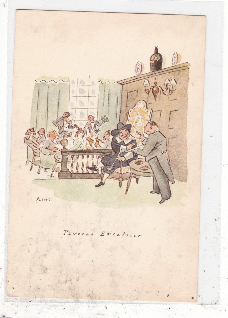 Amsterdam-Restaurant Excelsior circa 1950, Verzenden, 1940 tot 1960, Ongelopen, Noord-Holland