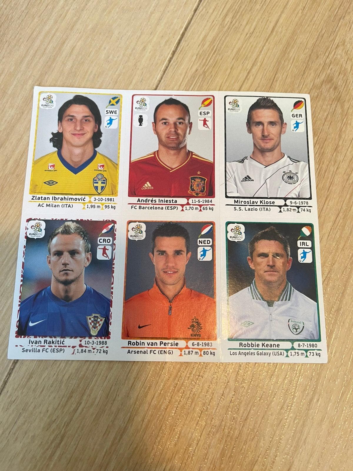 Stickervel Panini 2012. Zlatan, Van Persie, Iniesta, Klose, Ophalen of Verzenden, Zo goed als nieuw, Plaatje