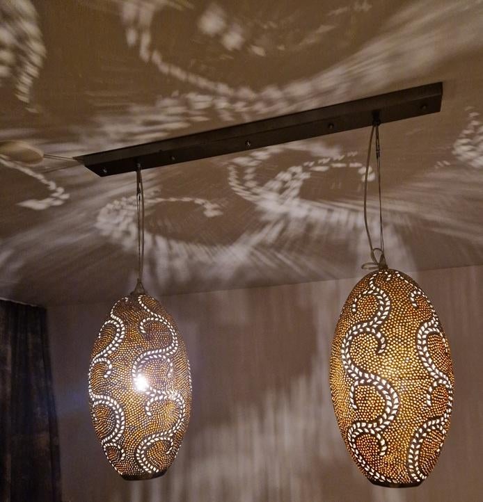 Oosterse hanglamp, Ophalen, 50 tot 75 cm, Zo goed als nieuw, Oosters