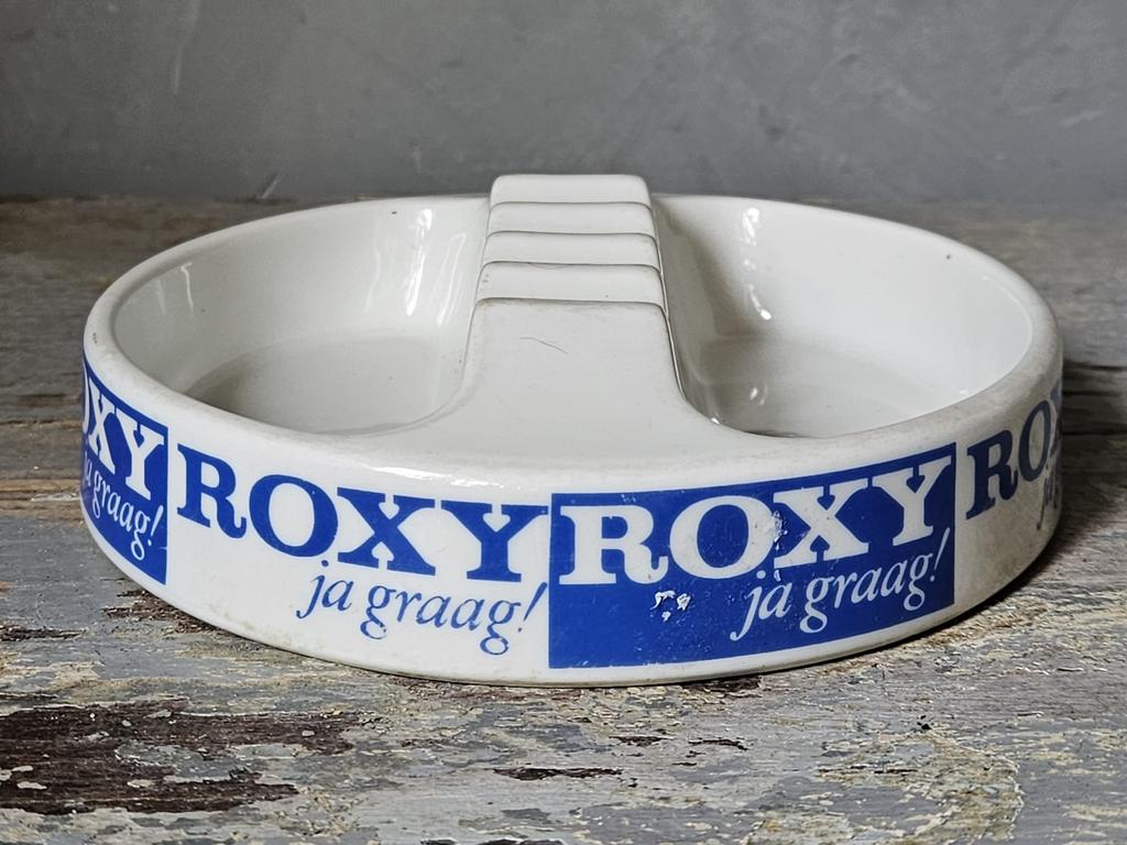 Vintage reclame Roxy asbak mosa, Verzamelen, Gebruikt, Gebruiksvoorwerp, ., Ophalen of Verzenden