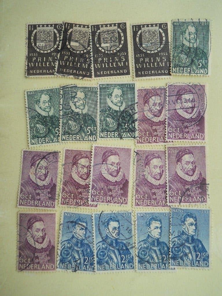 Nederland 1933 Herdenkingszegels 20 uit Nvph.252-255 gest., Ophalen of Verzenden, T/m 1940, Gestempeld