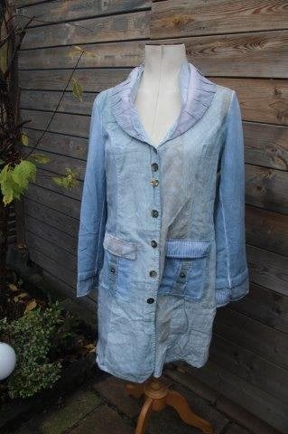 Jurk/ Jas blauw Bottega mt M/44 Vaste prijs AANBIEDING, Kleding | Dames, Blauw, Maat 42/44 (L), Ophalen of Verzenden, Zo goed als nieuw