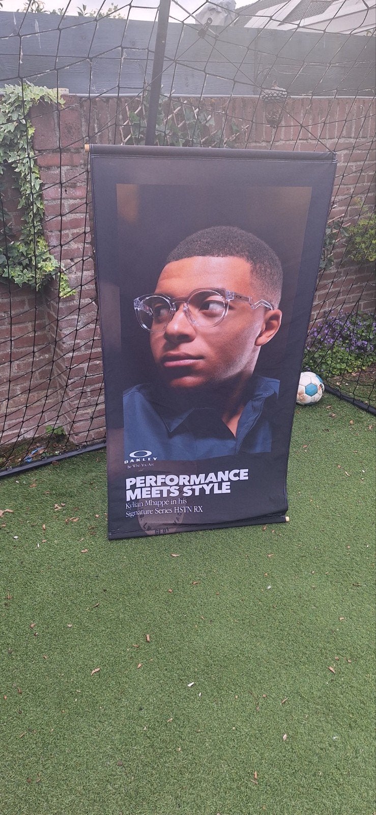 Kylian Mbappé oakley banner (31526), ., Ophalen of Verzenden, Zo goed als nieuw, .
