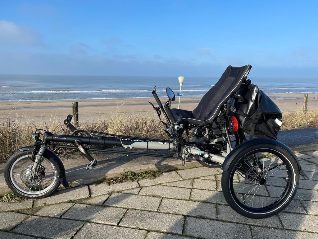 Hase Lepus elektrische driewielfiets – vouwbaar – hoge zit –, Fietsen en Brommers, Fietsen | Driewielfietsen, Ophalen, Zo goed als nieuw