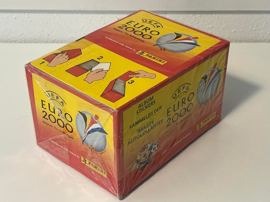 Panini voetbalplaatjes EK 2000 Belgie/Nederland Sealed Box, Ophalen of Verzenden, Zo goed als nieuw, Buitenlandse clubs, Poster, Plaatje of Sticker