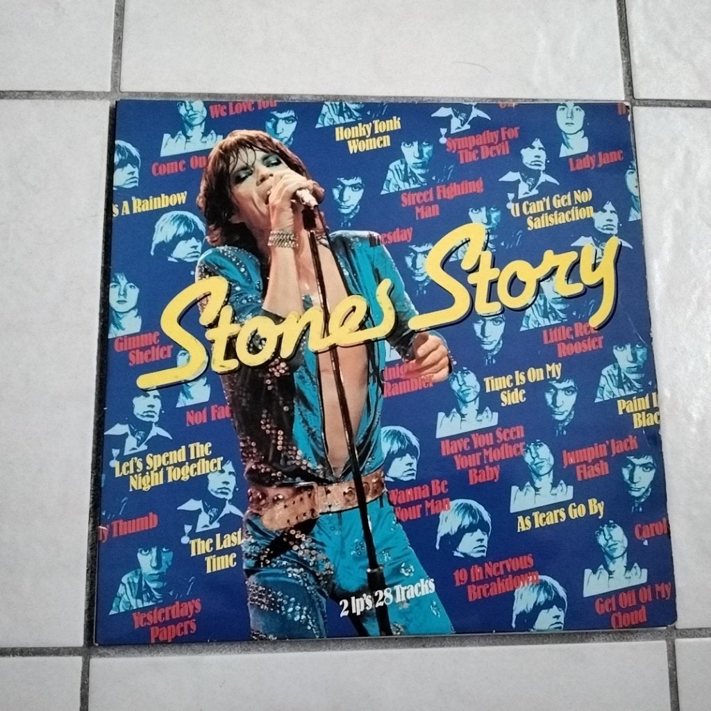 The Rolling stones-  2LP -  Stones story-   NIEUWSTAAT, Cd's en Dvd's, Beschermende buitenhoes, Ophalen of Verzenden, Zo goed als nieuw