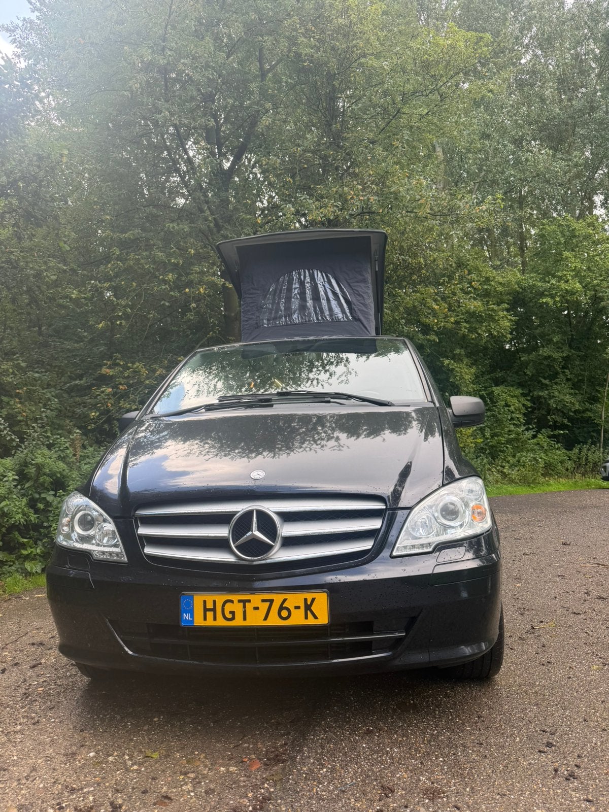 Mercedes vito w639/2015 Zwart buscamper met slaaphefdak, Buscamper of Camperbus, Mercedes-Benz, Bedrijf, Mercedes