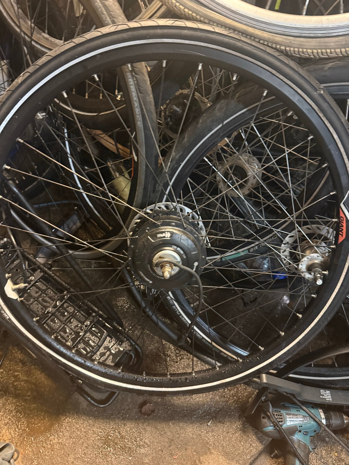 Giant 36 Volt Voorwielmotor voor E-bike, Fietsen en Brommers, Ophalen of Verzenden, Gebruikt, Elektrische fiets, Motor