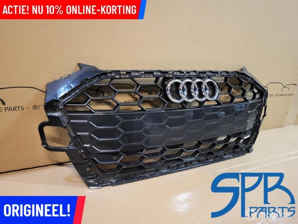 GRILLE AUDI A4 8W B9 B9.5 FACELIFT S-LINE GRILL DARK CHROME, Auto-onderdelen, Audi, Gebruikt, Audi, Ophalen of Verzenden