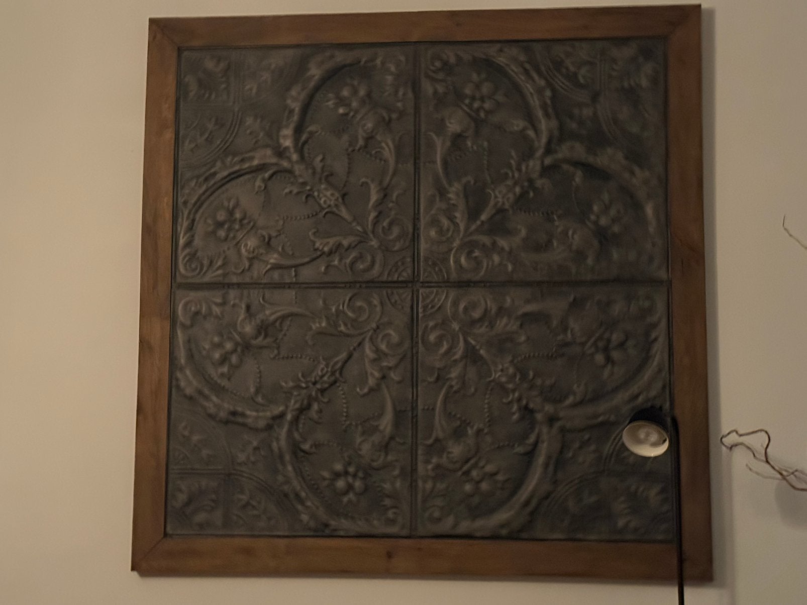 Groot wand ornament in houten lijst, Ophalen, Zo goed als nieuw