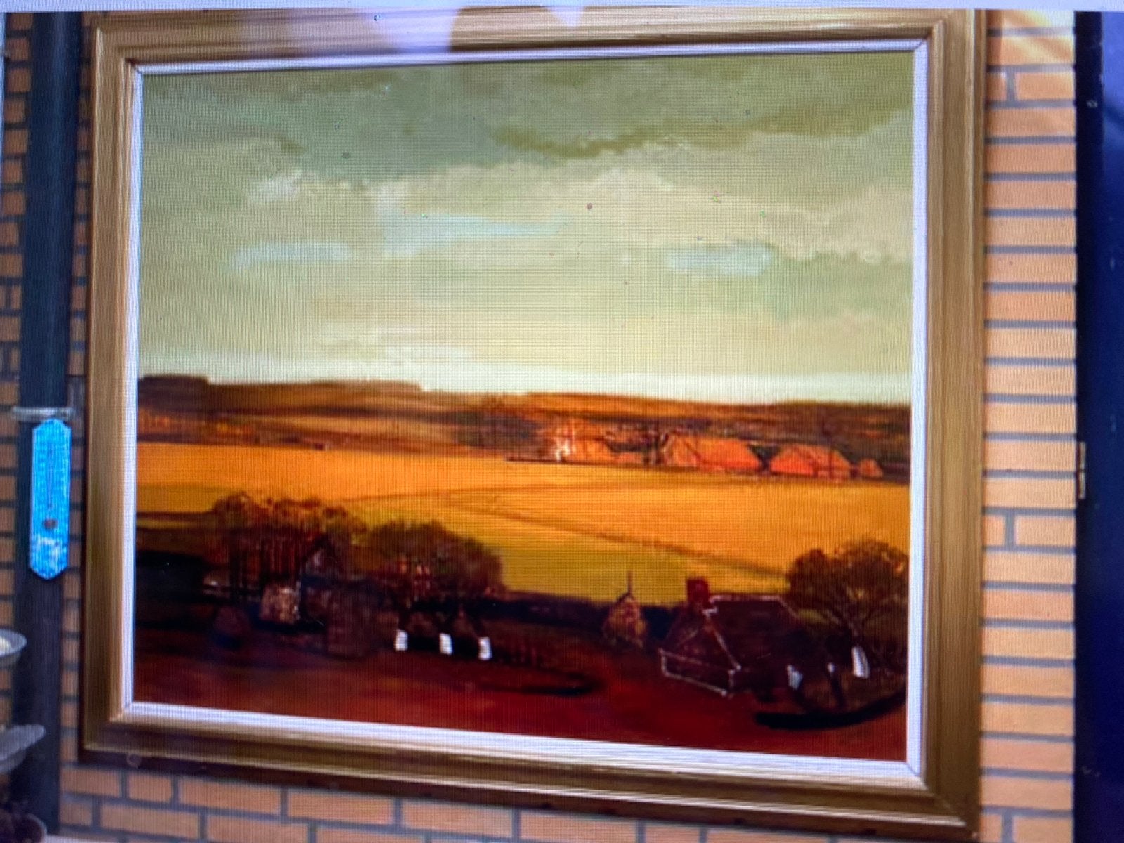 Staf Beerten - Landschap met boerderijen (Olieverf), Antiek en Kunst, Ophalen, Paneel, Abstract, Gesigneerd